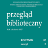 Przegląd biblioteczny 2/2019