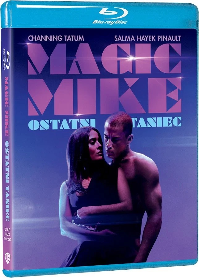 Okładka płyty DVD Magic Mike Ostatni taniec, przedstawia parę w tanecznym uścisku.