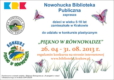 Konkurs plastyczny pt. "Piękno w równowadze" - plakat