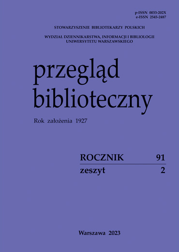 Okładka kwartalnika Przegląd Biblioteczny